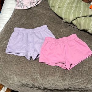 2 pairs of shein sweatshorts pink and purple. Size M/L
